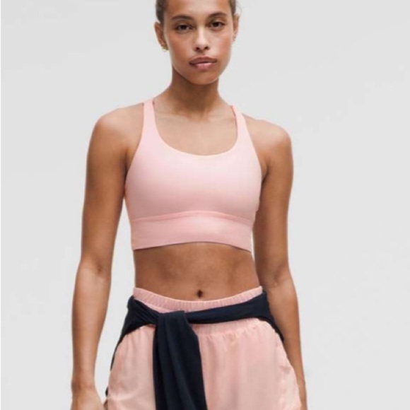 Lululemon Energy Longline Sports Braw Strawberry Milkshake 8 - Picture 1 of 5